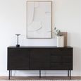 Kyoto Medium Sideboard - 2 Door - 150cm - Smoked Oak