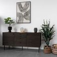 Kyoto Medium Sideboard - 2 Door - 150cm - Smoked Oak
