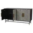 Delaney Sideboard - Black and White Bone Inlay - 4 Door - Medium - 150cm