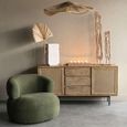 Maddox Sideboard - Acacia Wood and Rattan - 2 Door - Large - 160cm
