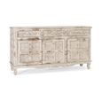 Linzarates Sideboard - Distressed White Mango Wood - 3 Door - Large - 175cm