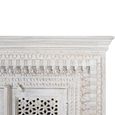 Lomax Sideboard - White Carved Mango Wood - 2 Door - Small - 110cm