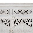 Lomax Sideboard - White Carved Mango Wood - 4 Door - Extra Large - 180cm