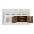 Lomax Sideboard - White Carved Mango Wood - 4 Door - Extra Large - 190cm