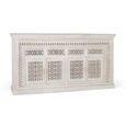Lomax Sideboard - White Carved Mango Wood - 4 Door - Extra Large - 190cm