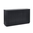 Louis Sideboard - 3 Door - Medium - Black - Fluted Base