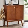 Lowry Sideboard - 70cm - Compact - 2 Door - Cherry Wood - Retro Style