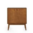 Lowry Sideboard - 70cm - Compact - 2 Door - Cherry Wood - Retro Style