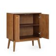 Lowry Sideboard - 70cm - Compact - 2 Door - Cherry Wood - Retro Style