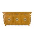 Lubesh Sideboard - Ochre Mango Wood - 6 Door - Extra Large - 180cm