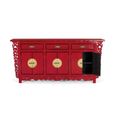 Lubesh Sideboard - Red Mango Wood - 6 Door - Extra Large - 180cm