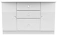 Lumiere White Gloss Medium Sideboard - 2 Doors