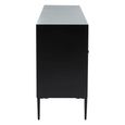 Luxor Sideboard - 4 Door - Extra Large - Black and Grey Pine Wood - 200cm