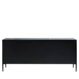 Luxor Sideboard - 4 Door - Extra Large - Black and Grey Pine Wood - 200cm