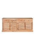Lyon Sideboard - Extra Large - 4 Door - Louvered Oak - 200cm