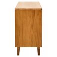 Lyon Sideboard - Large - 4 Door - Oak Wood and Rattan - 160cm
