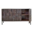 Macedonia Sideboard - Carved Dark Mango Wood - 3 Door - Medium - 150cm