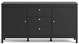 Madrid Black 2 Door Medium Sideboard