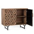 Marlee Sideboard - Mango Wood - Geometric - 2 Door - Small - 90cm