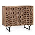 Marlee Sideboard - Mango Wood - Geometric - 2 Door - Small - 90cm