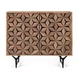 Marlee Sideboard - Mango Wood - Geometric - 2 Door - Small - 90cm
