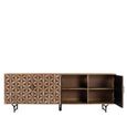 Marlee Sideboard - Mango Wood - Geometric - 4 Door - 220cm - Extra Large