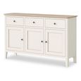 Marlow Medium Sideboard - 130cm - 3 Door - White