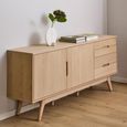 Marte Extra Large Sideboard - 2 Door - 180cm - White Oak