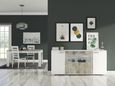 Messina White and Grey 4 Door Extra Large Sideboard 190cm