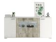 Messina White and Grey 4 Door Extra Large Sideboard 190cm