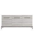 Mia Large Buffet Sideboard - 185cm - 3 Door - with Handles - Grey