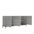 Mia Large Buffet Sideboard - 185cm - 3 Door - Grey