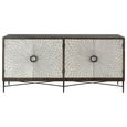 Milan Sideboard - Grey Starburst - Elm Wood - 4 Door - Extra Large - 200cm
