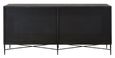 Milan Sideboard - Grey Starburst - Elm Wood - 4 Door - Extra Large - 200cm