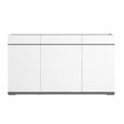 Modern Mara Medium Buffet Sideboard - 140cm - 3 Doors - White