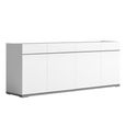 Modern Mara Large Buffet Sideboard - 195cm -  4 Doors - White