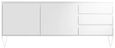 Monaco Sideboard - 2 Door - 3 Drawer - White