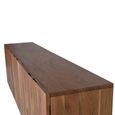Monza Natural Acacia Wood - 6 Door Extra Large Sideboard - 220cm