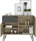 Manhattan Grey Small Sideboard with Hairpin Legs - 2 Doors