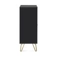 Murano Sideboard - 80cm - 2 Door - Small - Ribbed - Black