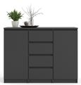 Naia Black 2 Door Small Sideboard