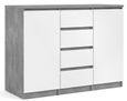 Naia Grey Concrete Effect Small Sideboard - 2 Doors