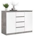 Naia Grey Concrete Effect Small Sideboard - 2 Doors