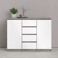 Naia Grey Concrete Effect Small Sideboard - 2 Doors