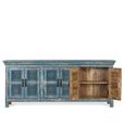 Naples Sideboard - Blue Mango Wood - 6 Door - Extra Large - 184cm