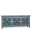 Naples Sideboard - Blue Mango Wood - 6 Door - Extra Large - 184cm