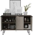 Nevada Grey Oak Effect Medium Sideboard with Hairpin Legs