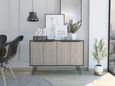 Nevada Grey Oak Effect Medium Sideboard with Hairpin Legs