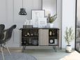Nevada Grey Oak Effect Medium Sideboard with Hairpin Legs