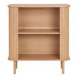 Nikko Small Sideboard - 2 Door - Curved - Fluted - 80cm - Pine Wood